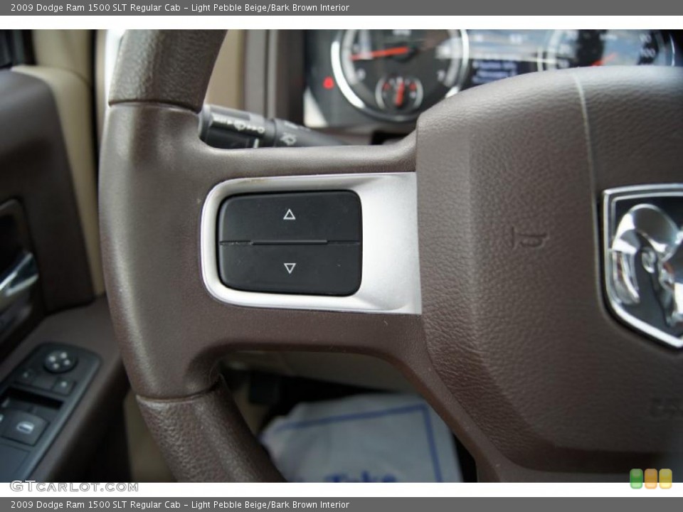 Light Pebble Beige/Bark Brown Interior Controls for the 2009 Dodge Ram 1500 SLT Regular Cab #46833660