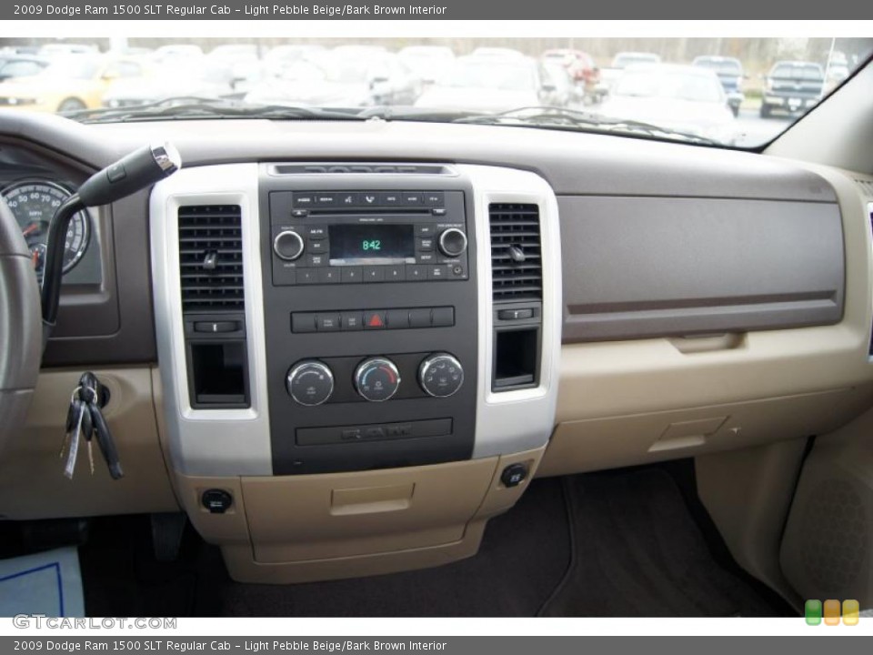 Light Pebble Beige/Bark Brown Interior Controls for the 2009 Dodge Ram 1500 SLT Regular Cab #46833774