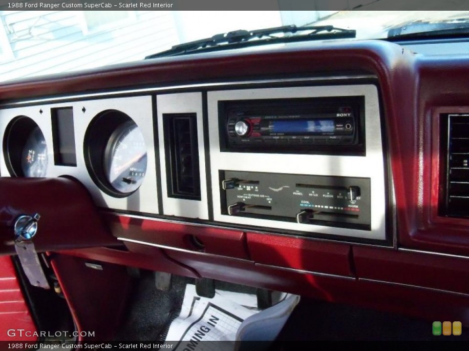 Scarlet Red Interior Controls for the 1988 Ford Ranger Custom SuperCab #46834014