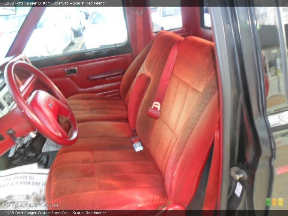 Scarlet Red Interior Photo for the 1988 Ford Ranger Custom SuperCab #46834023