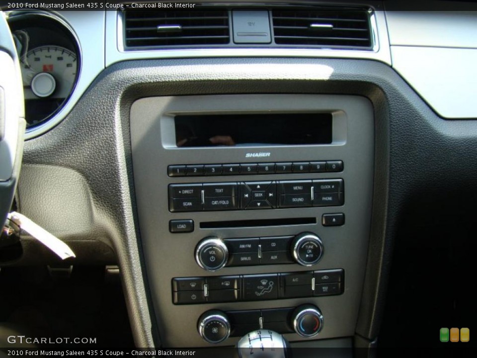 Charcoal Black Interior Controls for the 2010 Ford Mustang Saleen 435 S Coupe #46835556