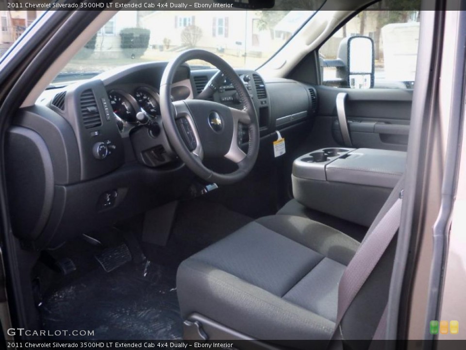 Ebony Interior Photo for the 2011 Chevrolet Silverado 3500HD LT Extended Cab 4x4 Dually #46837361