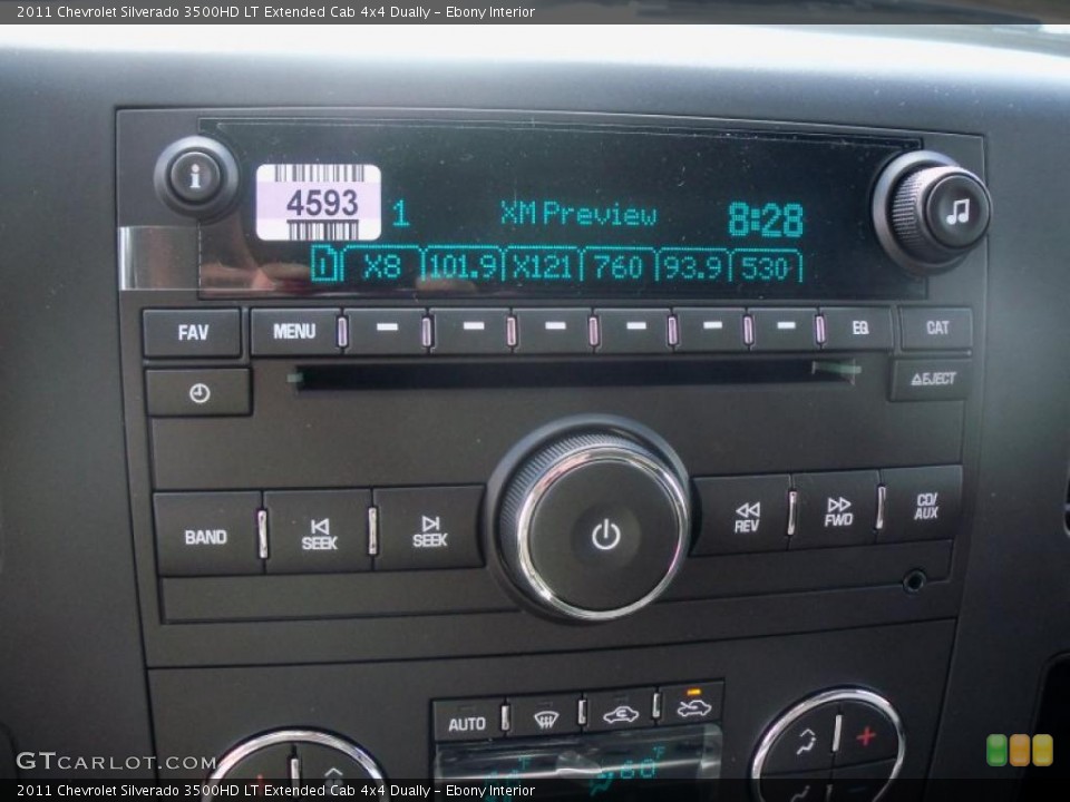 Ebony Interior Controls for the 2011 Chevrolet Silverado 3500HD LT Extended Cab 4x4 Dually #46837485