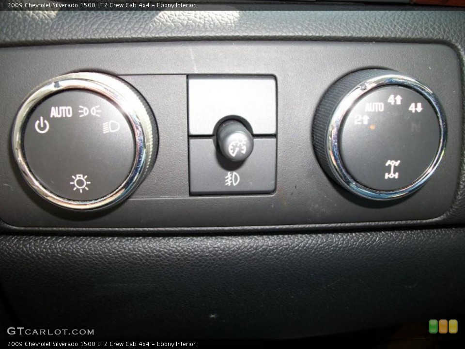 Ebony Interior Controls for the 2009 Chevrolet Silverado 1500 LTZ Crew Cab 4x4 #46838733