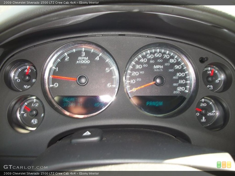 Ebony Interior Gauges for the 2009 Chevrolet Silverado 1500 LTZ Crew Cab 4x4 #46838787