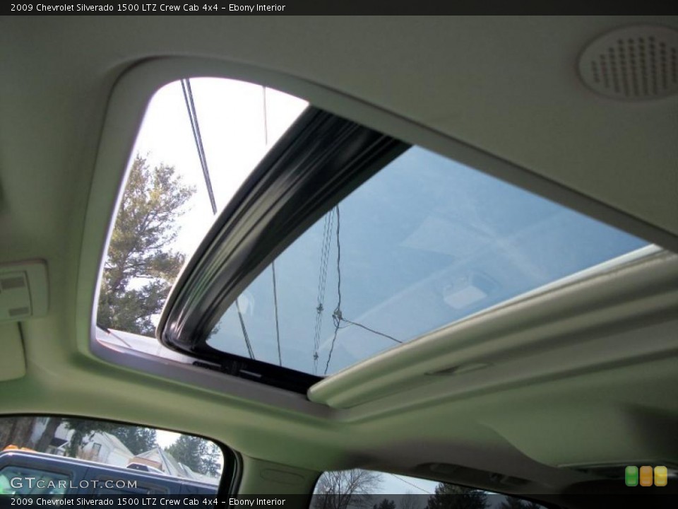 Ebony Interior Sunroof for the 2009 Chevrolet Silverado 1500 LTZ Crew Cab 4x4 #46838823