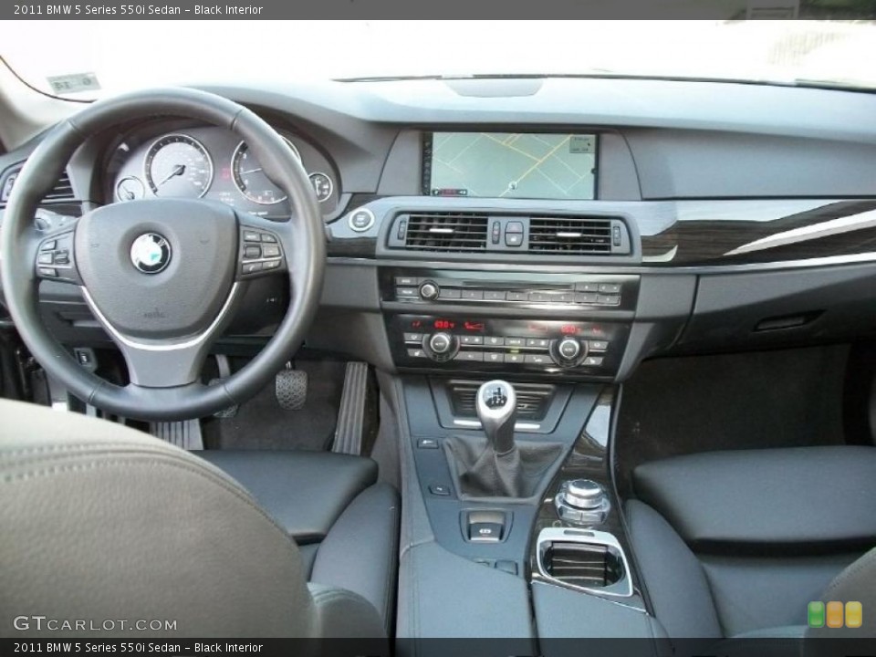 Black Interior Dashboard for the 2011 BMW 5 Series 550i Sedan #46839645