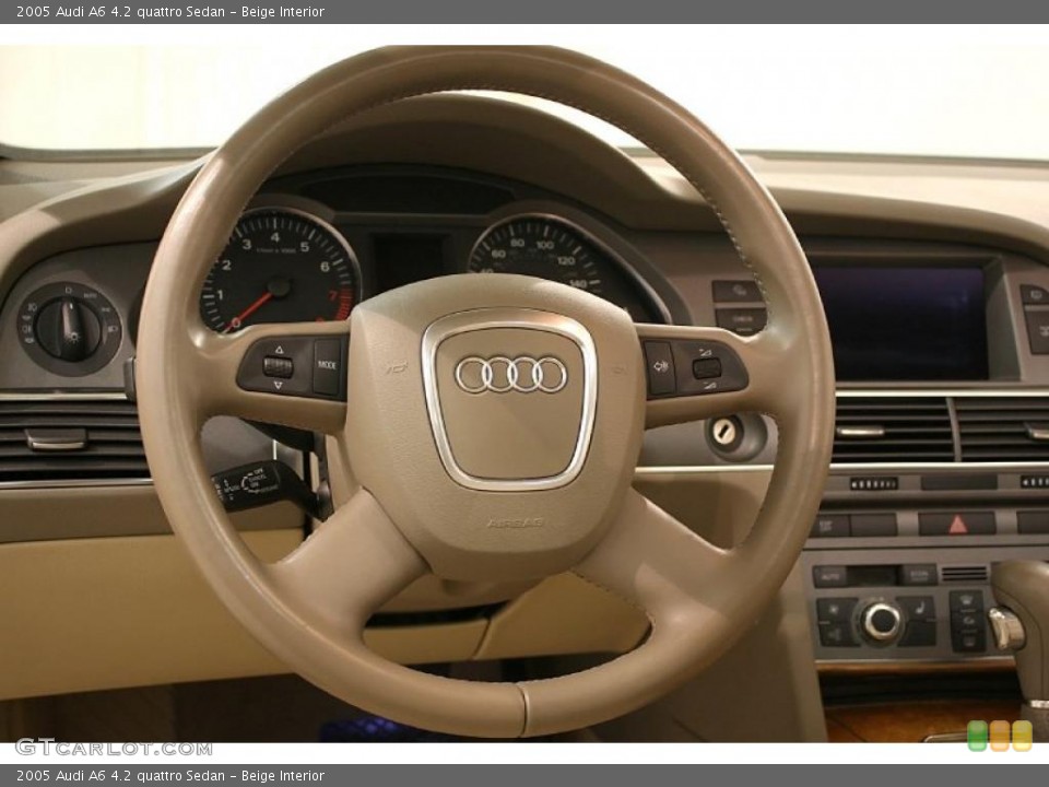 Beige Interior Steering Wheel for the 2005 Audi A6 4.2 quattro Sedan #46841838