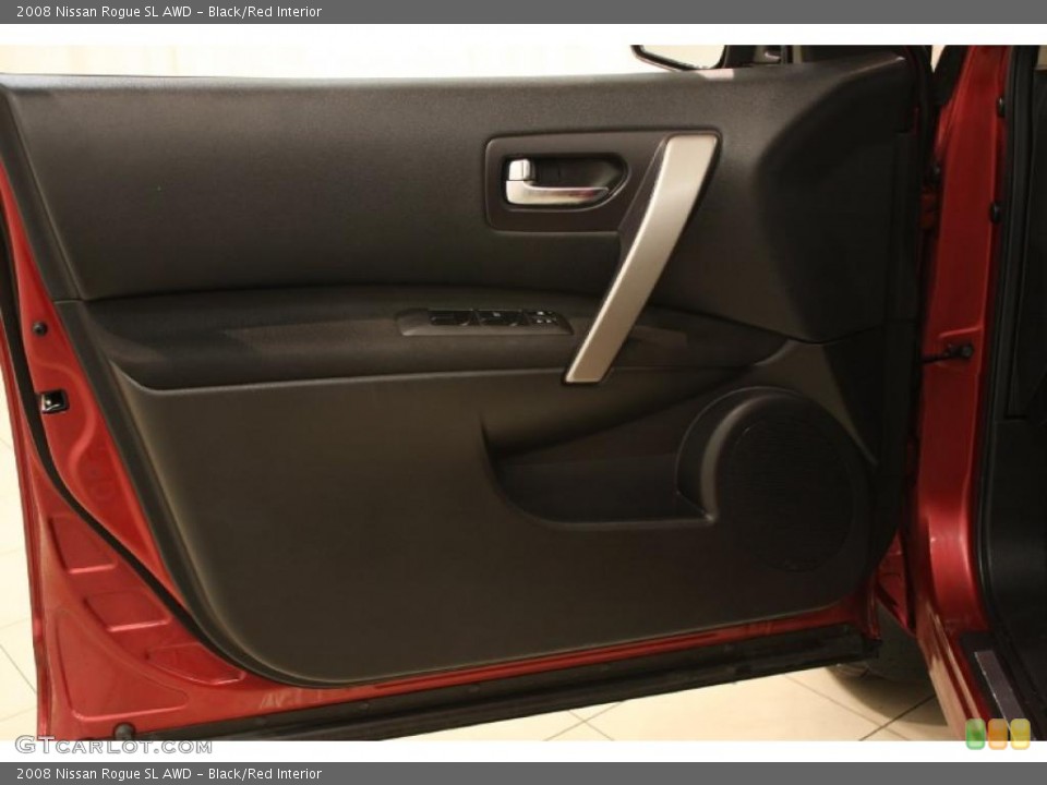 Black/Red Interior Door Panel for the 2008 Nissan Rogue SL AWD #46843866
