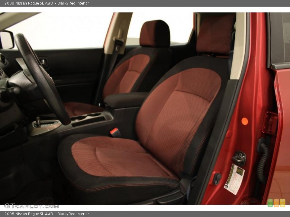 Black/Red Interior Photo for the 2008 Nissan Rogue SL AWD #46843884