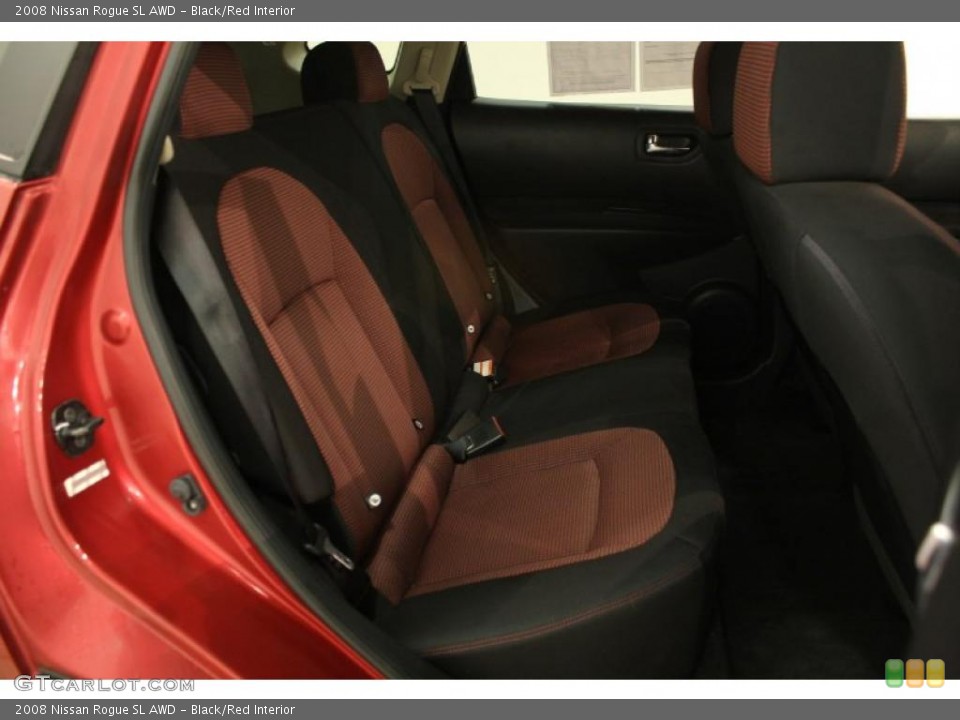 Black/Red Interior Photo for the 2008 Nissan Rogue SL AWD #46843968