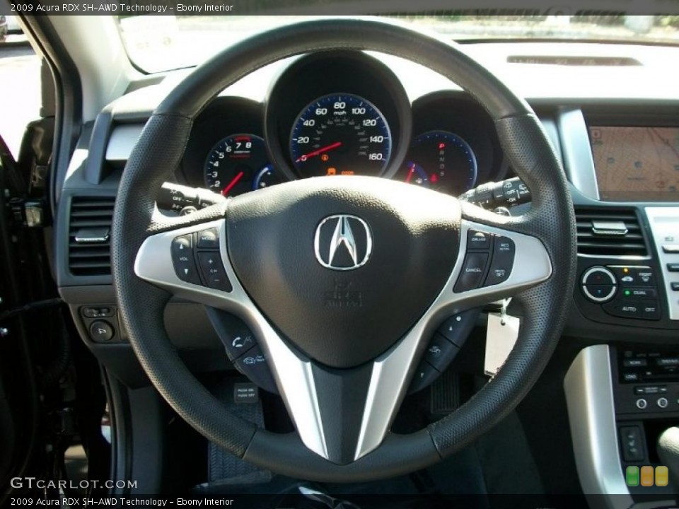 Ebony Interior Steering Wheel for the 2009 Acura RDX SH-AWD Technology #46844259