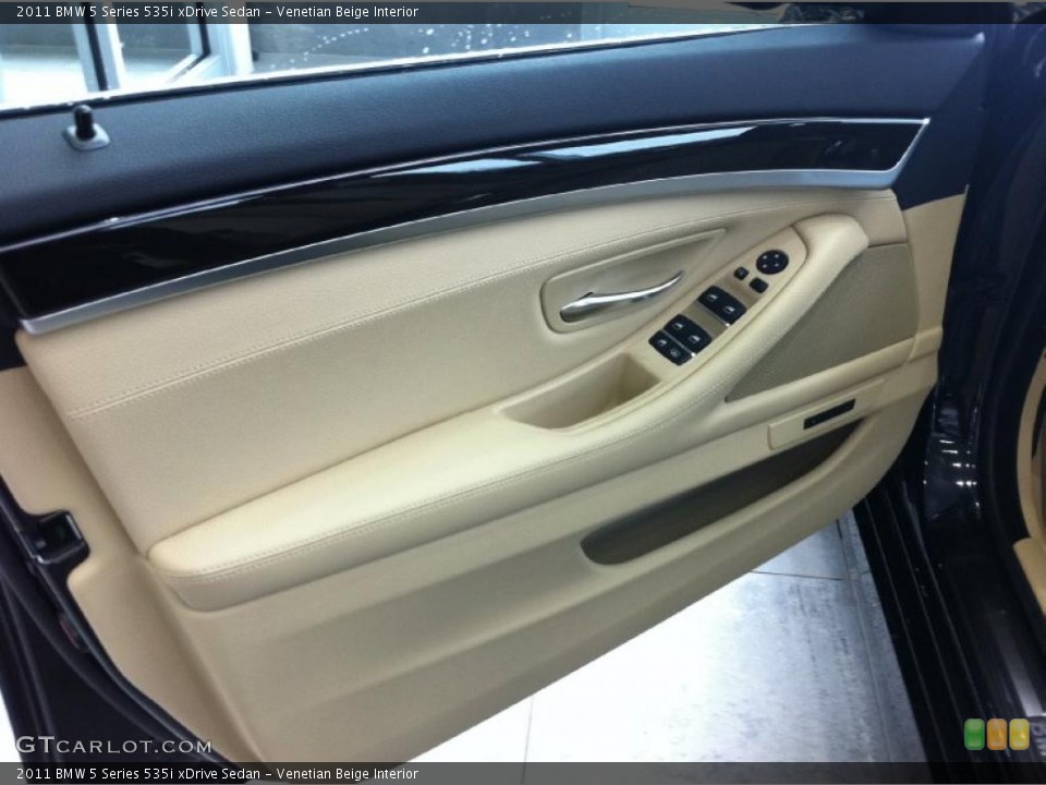 Venetian Beige Interior Door Panel for the 2011 BMW 5 Series 535i xDrive Sedan #46845939
