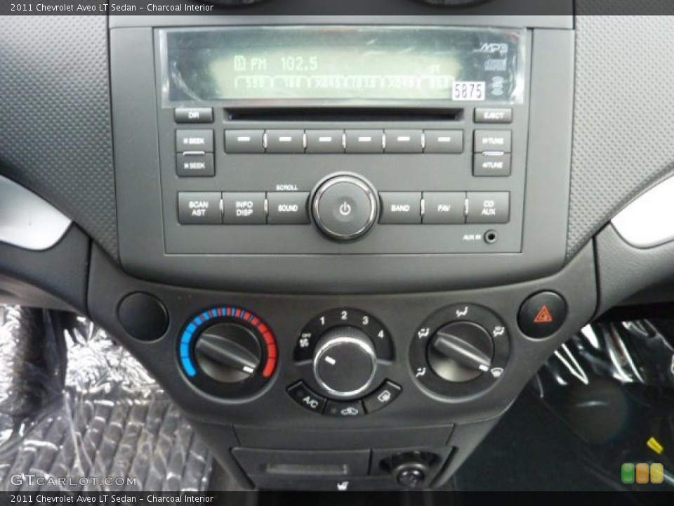 Charcoal Interior Controls for the 2011 Chevrolet Aveo LT Sedan #46846392