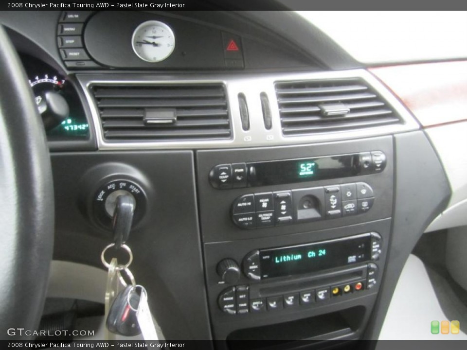 Pastel Slate Gray Interior Controls for the 2008 Chrysler Pacifica Touring AWD #46849005