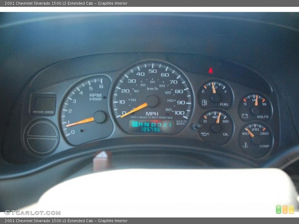 Graphite Interior Gauges for the 2001 Chevrolet Silverado 1500 LS Extended Cab #46849413