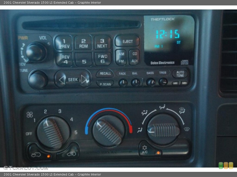 Graphite Interior Controls for the 2001 Chevrolet Silverado 1500 LS Extended Cab #46849461