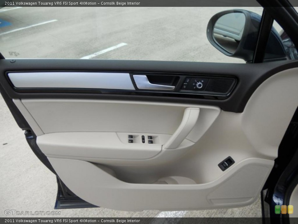Cornsilk Beige Interior Door Panel for the 2011 Volkswagen Touareg VR6 FSI Sport 4XMotion #46851213