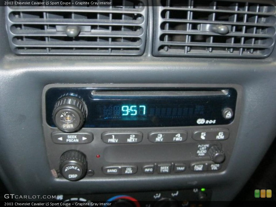 Graphite Gray Interior Controls for the 2003 Chevrolet Cavalier LS Sport Coupe #46851705
