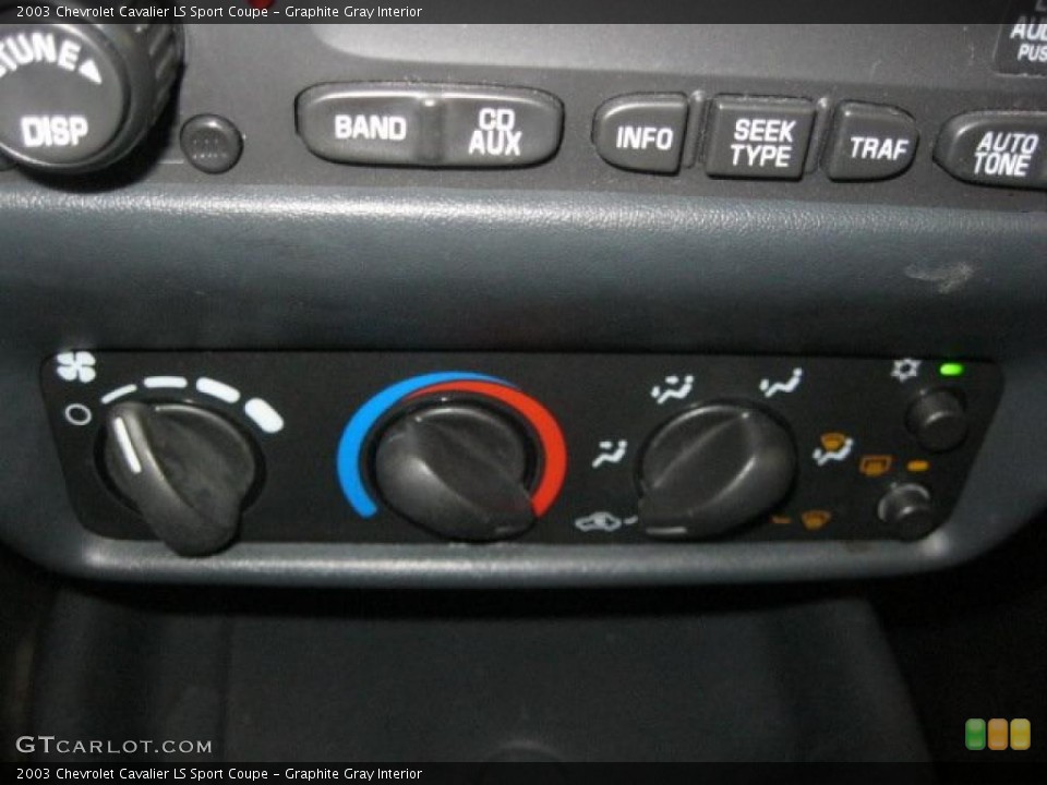 Graphite Gray Interior Controls for the 2003 Chevrolet Cavalier LS Sport Coupe #46851726