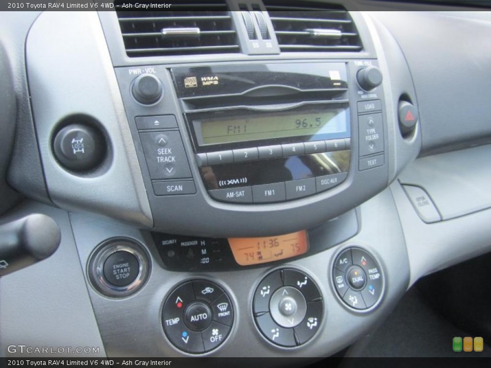 Ash Gray Interior Controls for the 2010 Toyota RAV4 Limited V6 4WD #46852221