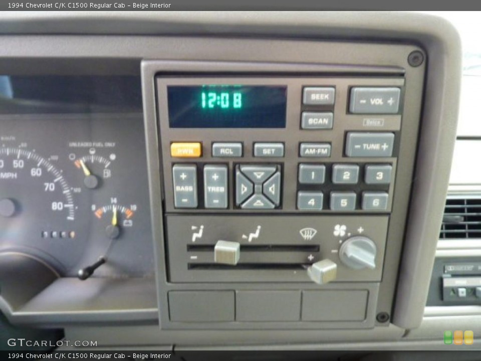 Beige Interior Controls for the 1994 Chevrolet C/K C1500 Regular Cab #46852653