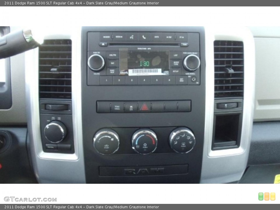 Dark Slate Gray/Medium Graystone Interior Controls for the 2011 Dodge Ram 1500 SLT Regular Cab 4x4 #46853691