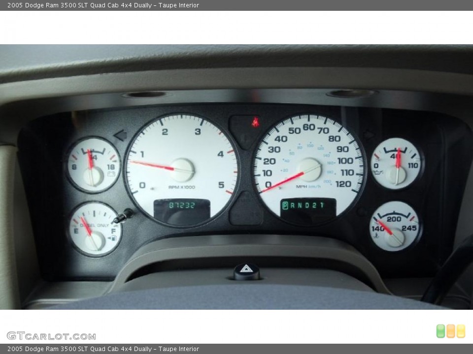 Taupe Interior Gauges for the 2005 Dodge Ram 3500 SLT Quad Cab 4x4 Dually #46854573