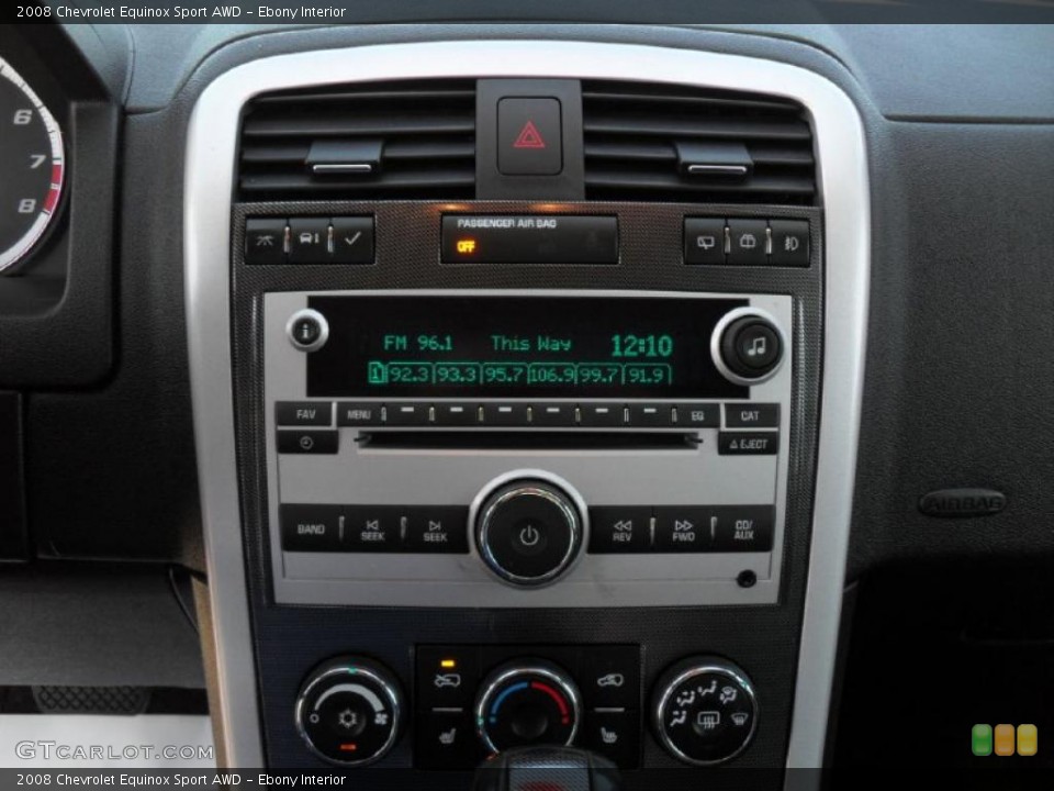 Ebony Interior Controls for the 2008 Chevrolet Equinox Sport AWD #46860564