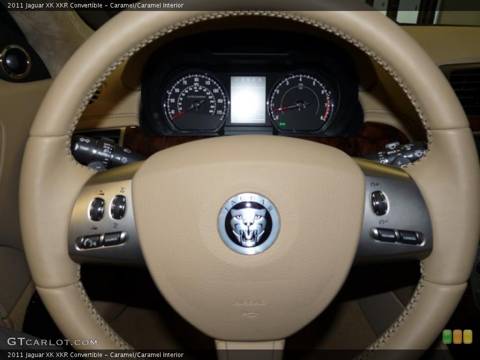 Caramel/Caramel Interior Steering Wheel for the 2011 Jaguar XK XKR Convertible #46861794