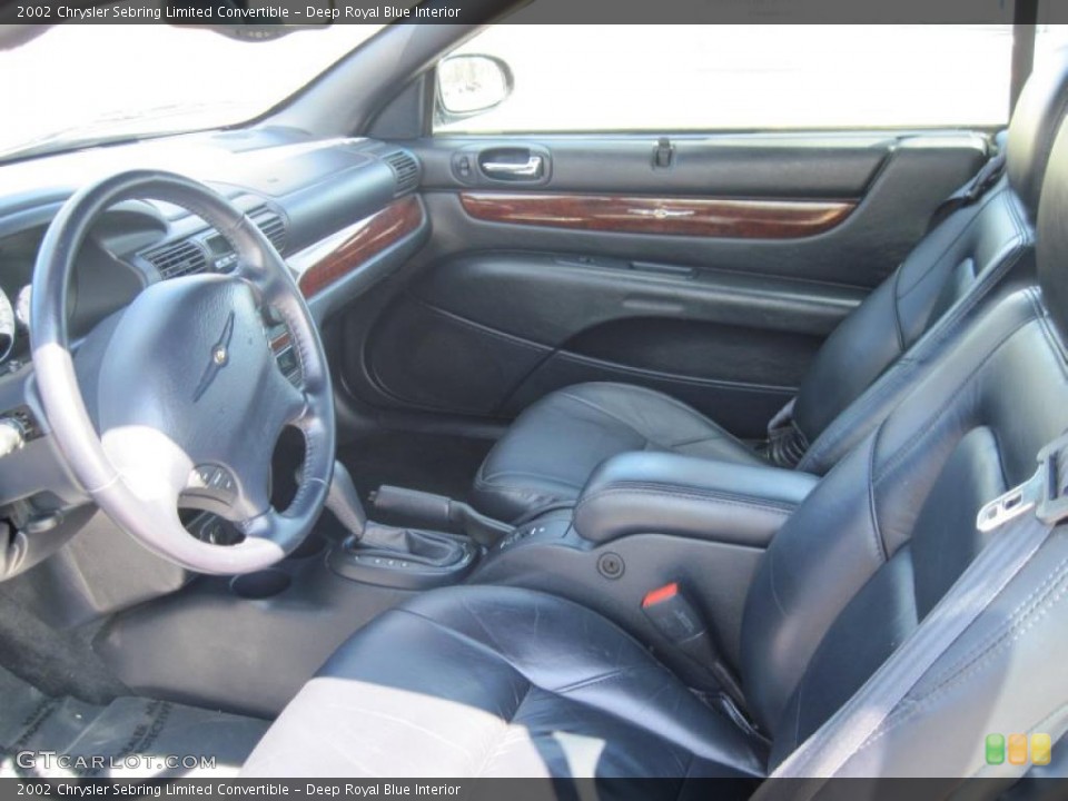 Deep Royal Blue Interior Photo for the 2002 Chrysler Sebring Limited Convertible #46862328