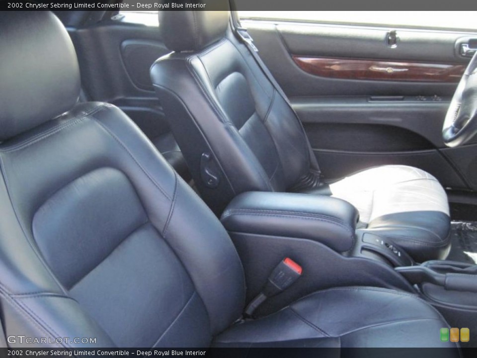Deep Royal Blue Interior Photo for the 2002 Chrysler Sebring Limited Convertible #46862355