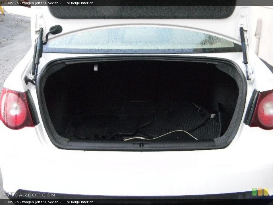 Pure Beige Interior Trunk for the 2009 Volkswagen Jetta SE Sedan #46863615