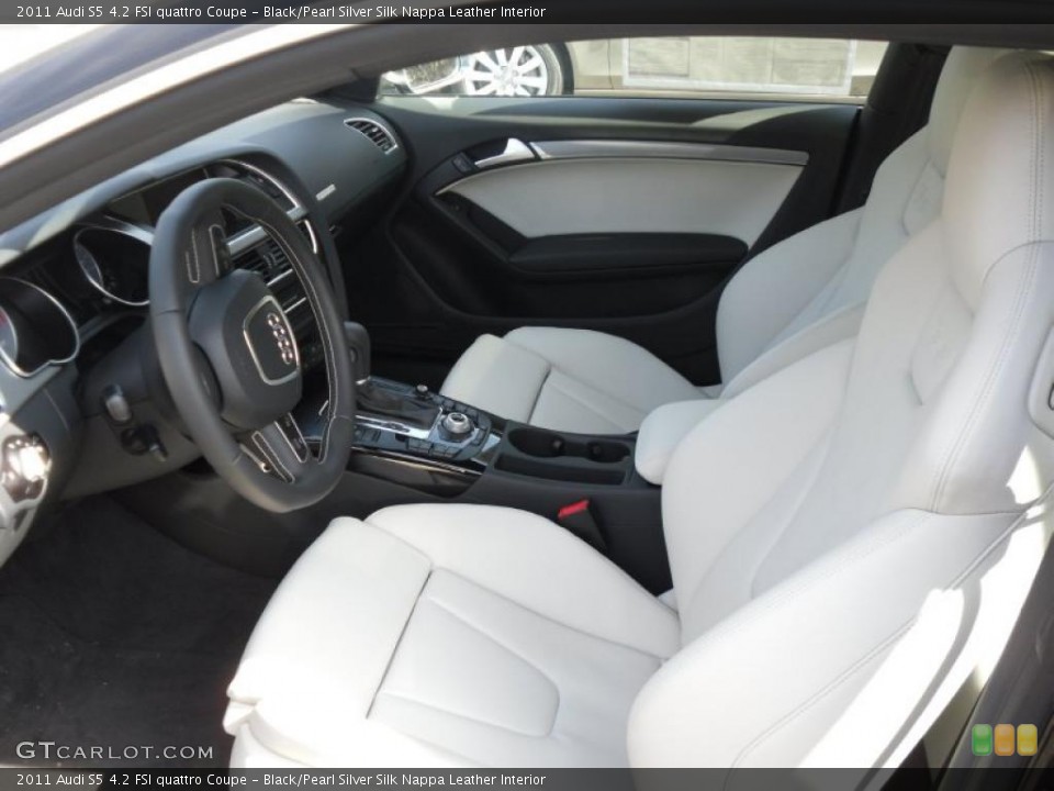 Black/Pearl Silver Silk Nappa Leather Interior Photo for the 2011 Audi S5 4.2 FSI quattro Coupe #46863978