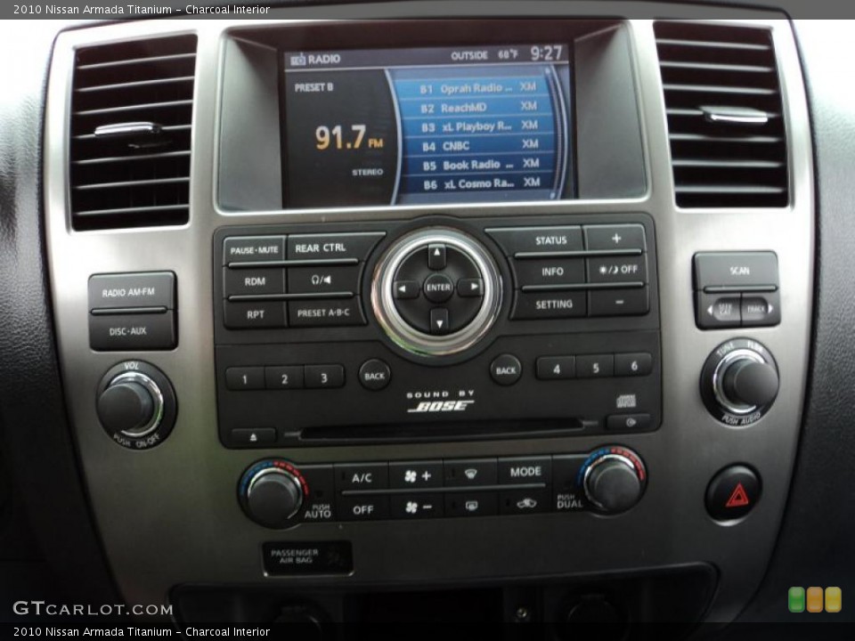Charcoal Interior Controls for the 2010 Nissan Armada Titanium #46864107