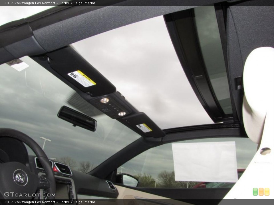 Cornsilk Beige Interior Sunroof for the 2012 Volkswagen Eos Komfort #46865820