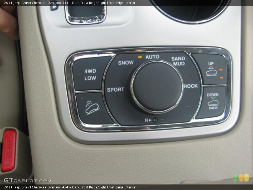 Dark Frost Beige/Light Frost Beige Interior Controls for the 2011 Jeep Grand Cherokee Overland 4x4 #46866708