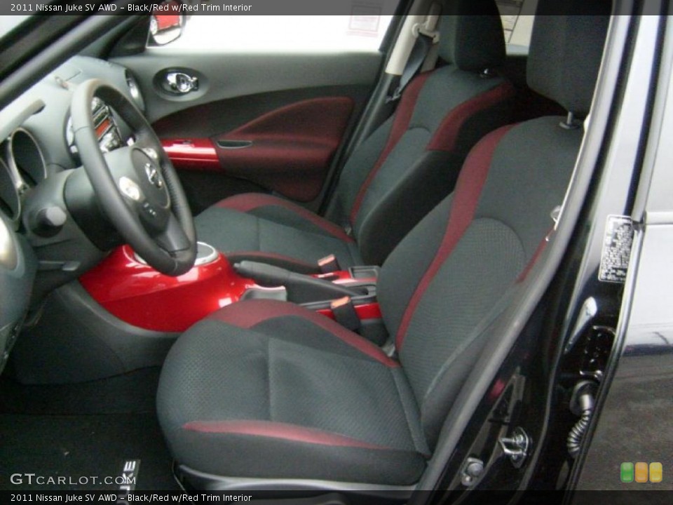 Black/Red w/Red Trim Interior Photo for the 2011 Nissan Juke SV AWD #46867899
