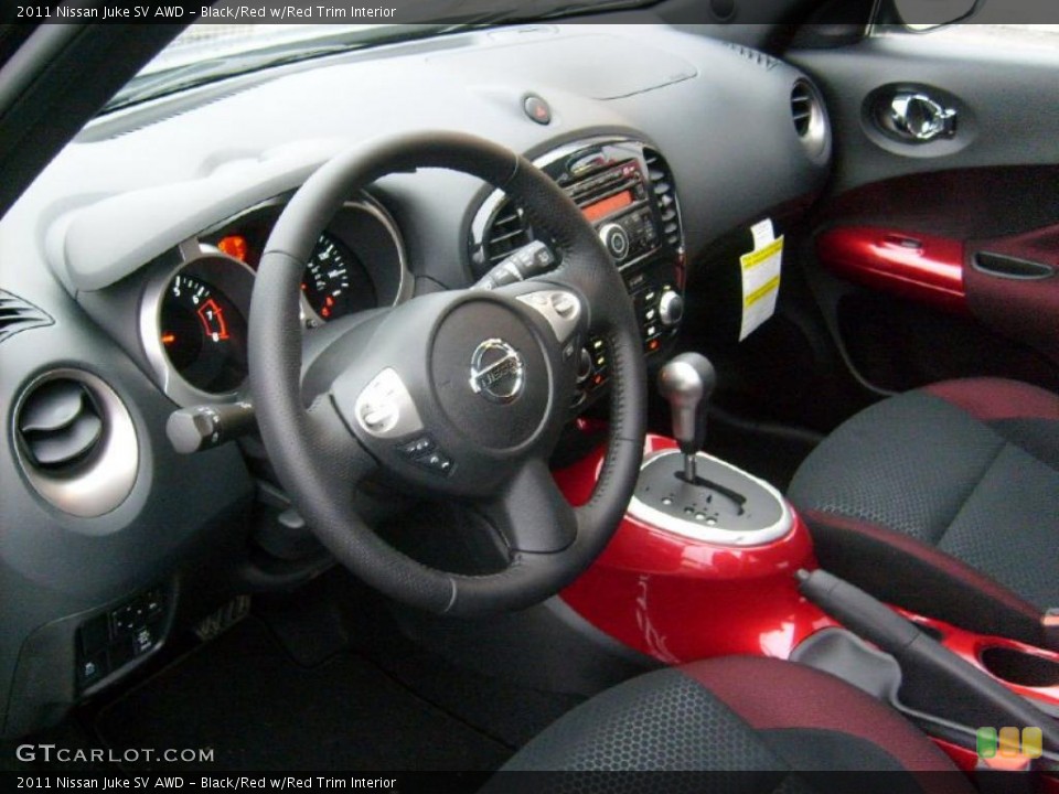 Black/Red w/Red Trim Interior Photo for the 2011 Nissan Juke SV AWD #46867929
