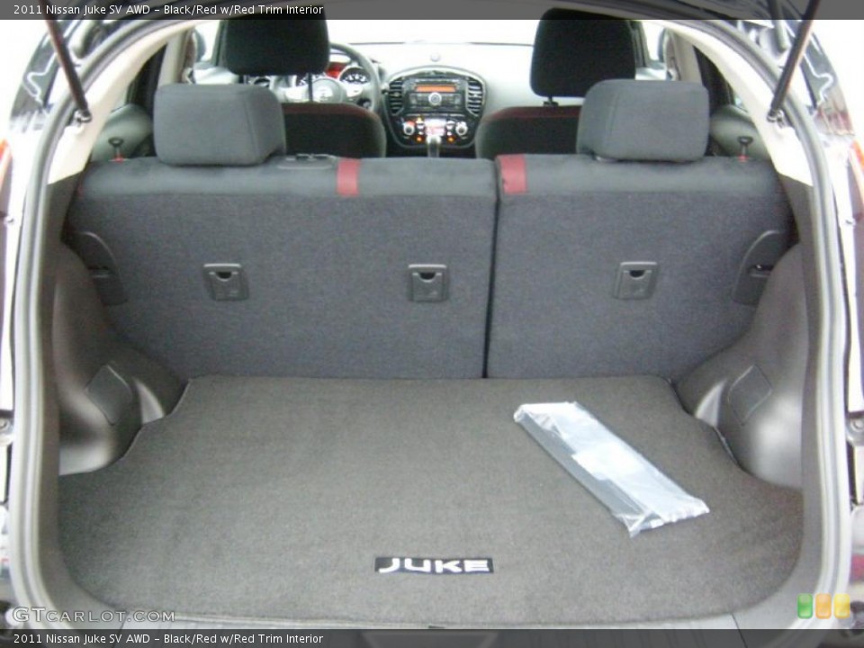 Black/Red w/Red Trim Interior Trunk for the 2011 Nissan Juke SV AWD #46867938