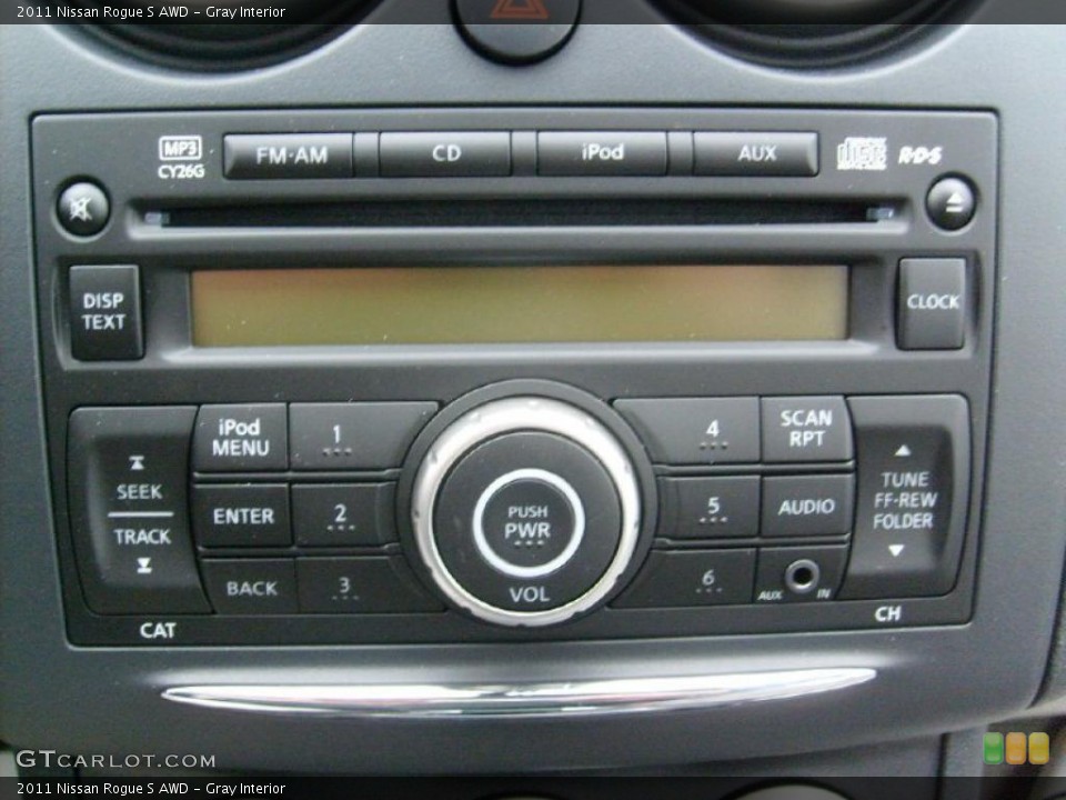 Gray Interior Controls for the 2011 Nissan Rogue S AWD #46868307