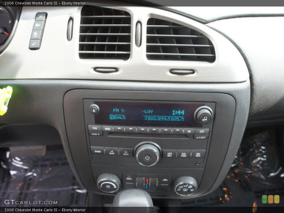 Ebony Interior Controls for the 2006 Chevrolet Monte Carlo SS #46870904