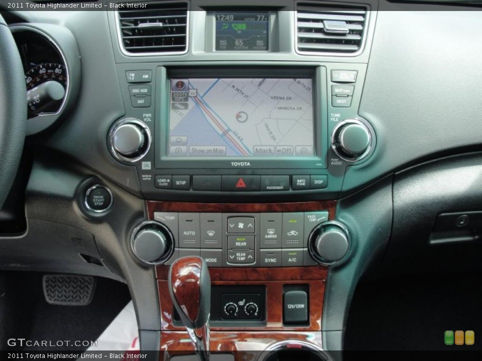 Black Interior Controls for the 2011 Toyota Highlander Limited #46870922