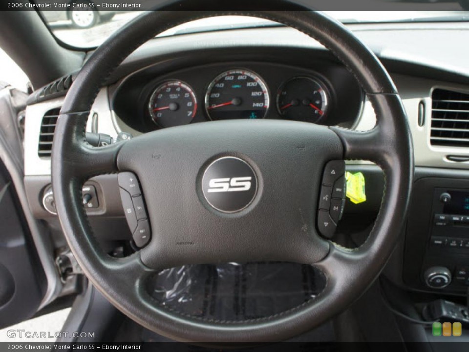 Ebony Interior Steering Wheel for the 2006 Chevrolet Monte Carlo SS #46870928
