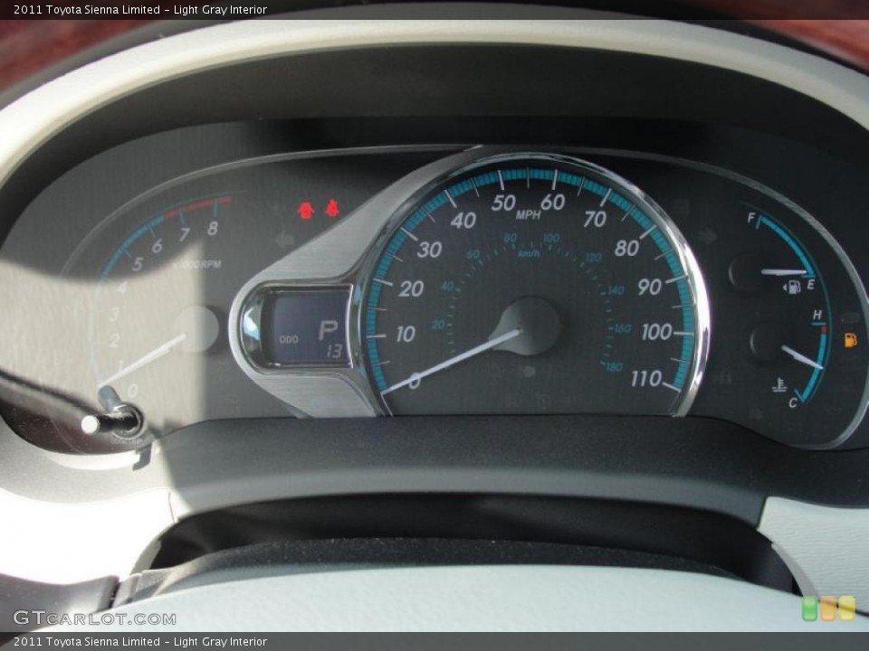 Light Gray Interior Gauges for the 2011 Toyota Sienna Limited #46873526