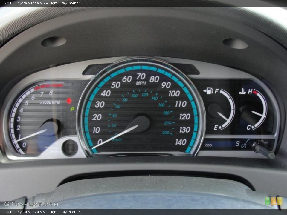 Light Gray Interior Gauges for the 2011 Toyota Venza V6 #46874666