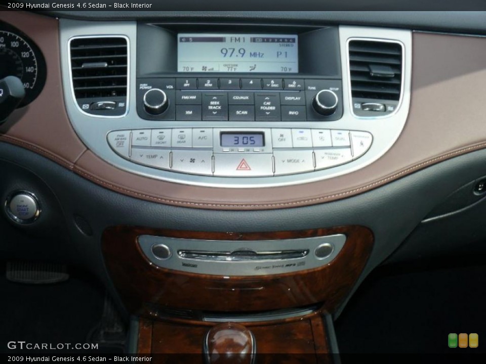 Black Interior Controls for the 2009 Hyundai Genesis 4.6 Sedan #46878155