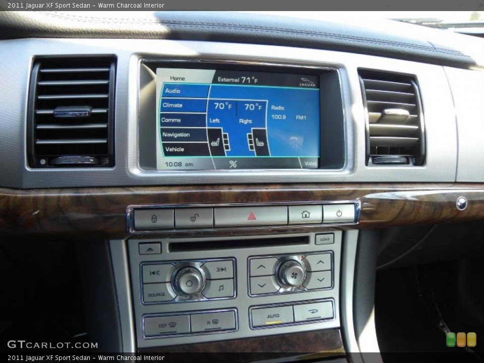 Warm Charcoal Interior Controls for the 2011 Jaguar XF Sport Sedan #46878683