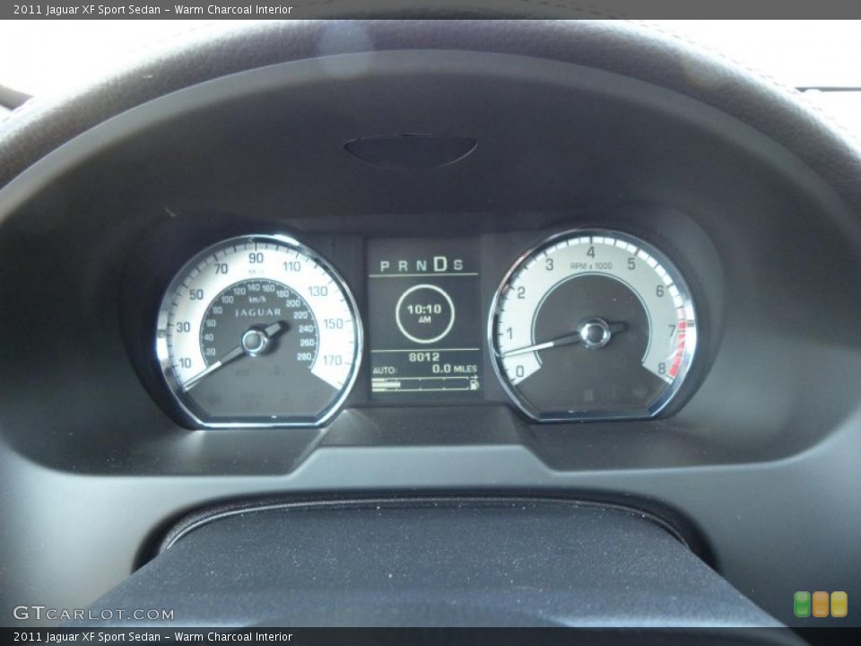 Warm Charcoal Interior Gauges for the 2011 Jaguar XF Sport Sedan #46878731