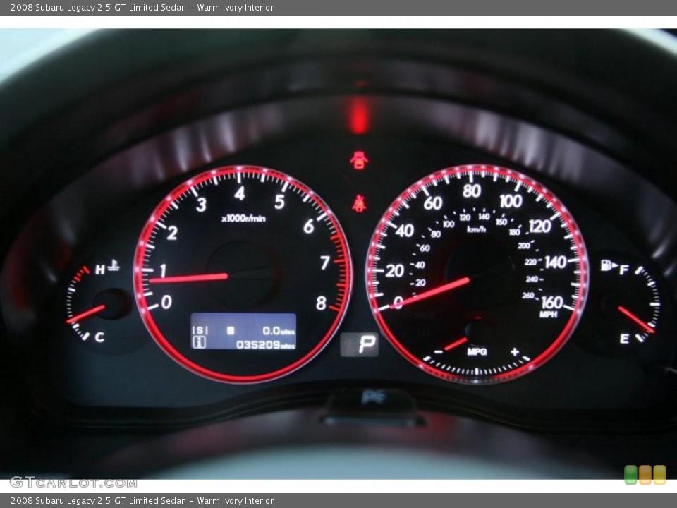 Warm Ivory Interior Gauges for the 2008 Subaru Legacy 2.5 GT Limited Sedan #46878857